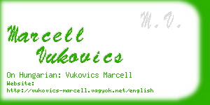 marcell vukovics business card